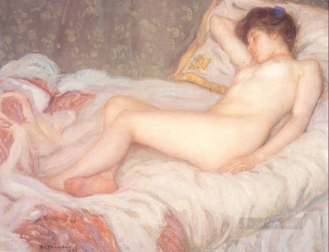 Frederick Carl Frieseke Painting - Sleep Impressionist nude Frederick Carl Frieseke